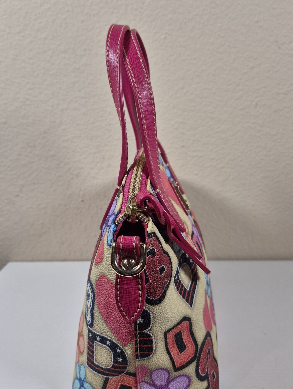 Dooney And Bourke Varsity Dome Satchel - Picture 10 of 17